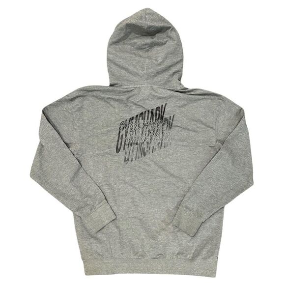 Gymshark Hoodie Sweatshirt Mens Medium Gray Graphic Logo Pullover Athletic - Picture 2 of 10